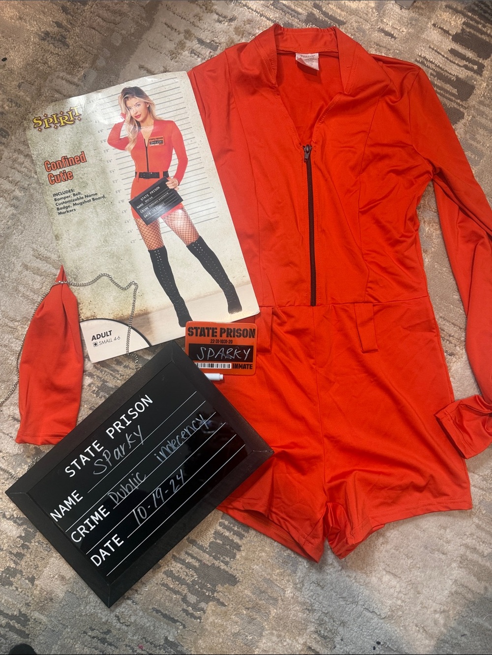 Women's Orange Prison-Inspired Halloween Costume